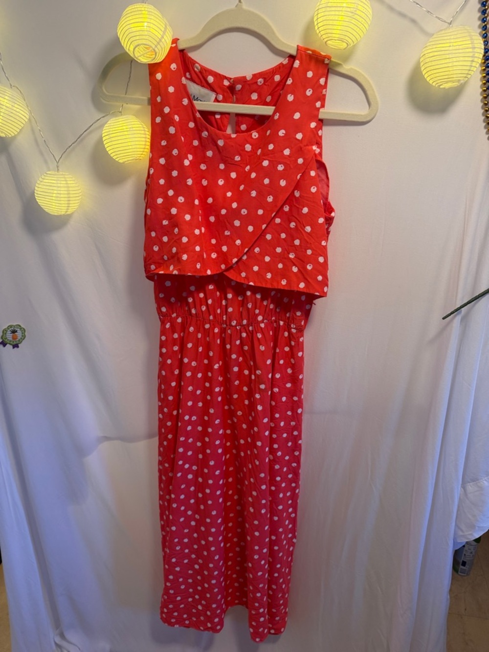 Sheri Martin Red Polka Dot Maxi Dress